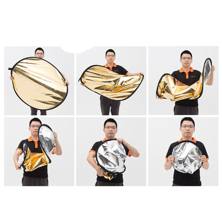 Godox FT01 2 in 1 Gold / Silver Oval Folding Reflector Board, Size: 150 x 200cm - by Godox | Online Shopping UK | buy2fix
