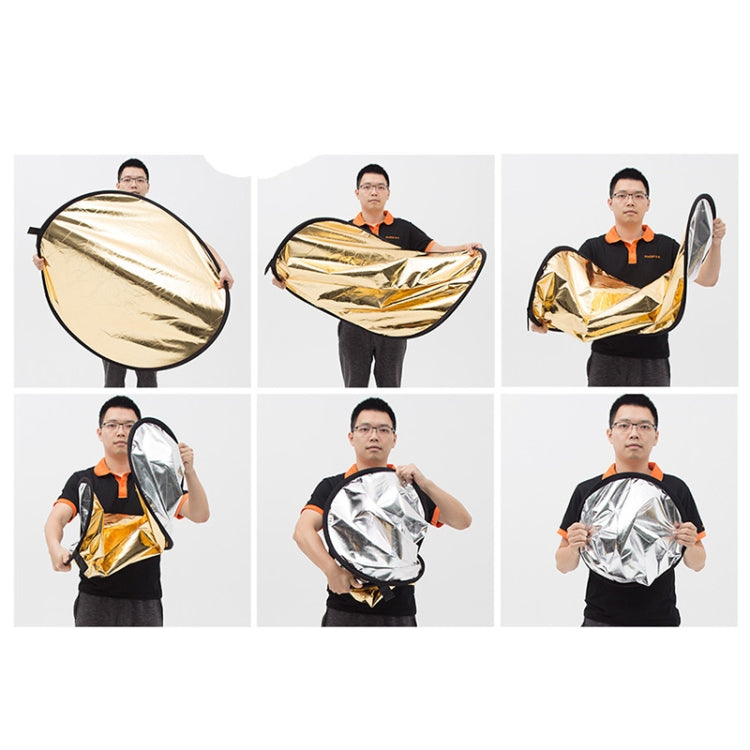 Godox FT01 80cm Round 2 in 1 Gold / Silver Folding Reflector Board - by Godox | Online Shopping UK | buy2fix