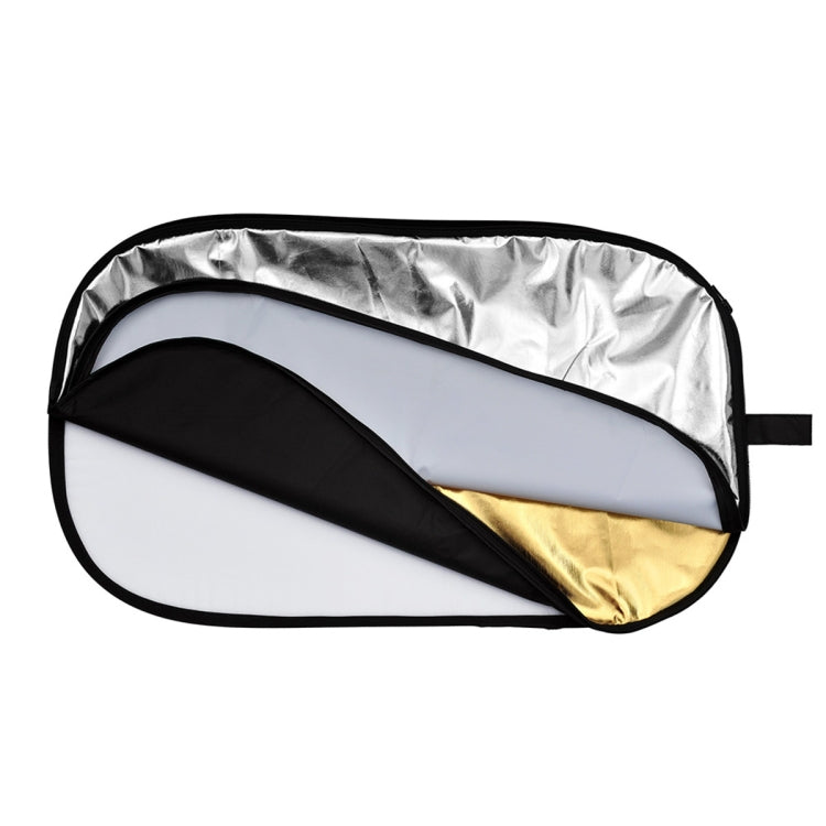 Godox FT05-1 150 x 200cm 5-in-1 Silver / Soft / Gold / White / Black Oval Folding Reflector Board - by Godox | Online Shopping UK | buy2fix