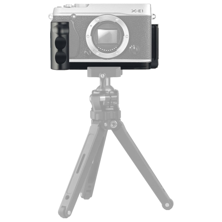Vertical Shoot Quick Release L Plate Bracket Base Holder for FUJI X-E1 (Black) - L-Bracket by buy2fix | Online Shopping UK | buy2fix