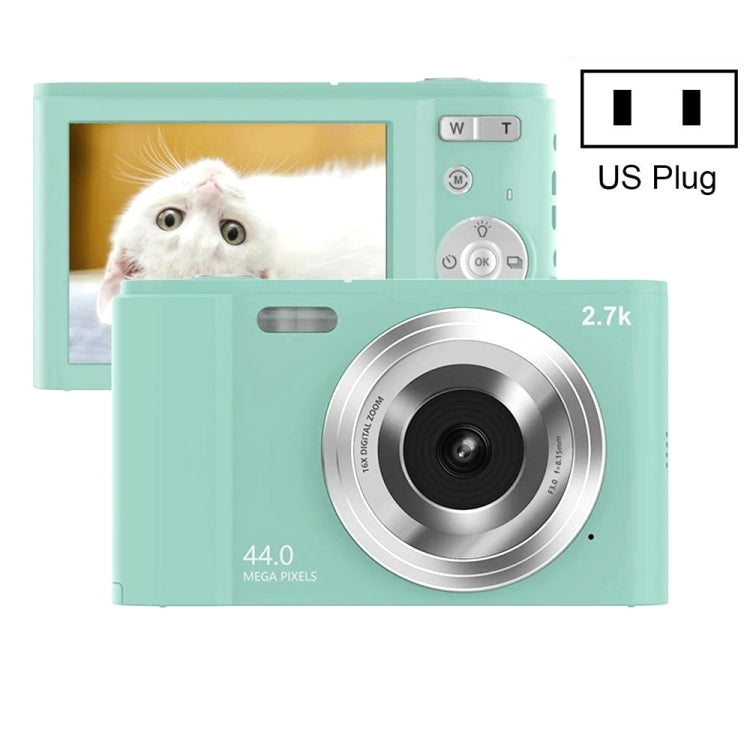 DC302 2.88 inch 44MP 16X Zoom 2.7K Full HD Digital Camera Children Card Camera, US Plug(Green) - Children Cameras by buy2fix | Online Shopping UK | buy2fix