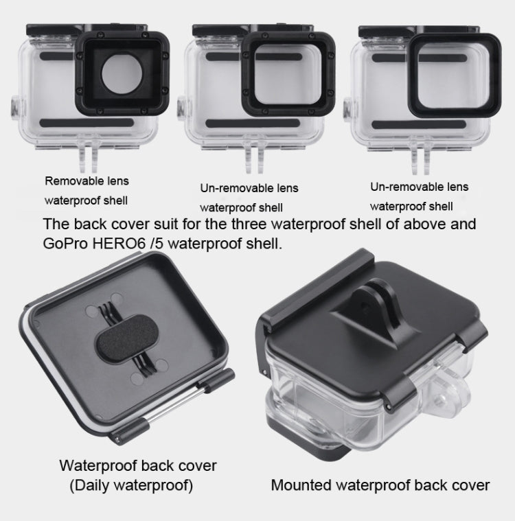 Clamp Mount Connecting Adapter Kit with Waterproof Back Cover for GoPro HERO6 /5(Black) - Bicycle Handlebar Mount by buy2fix | Online Shopping UK | buy2fix