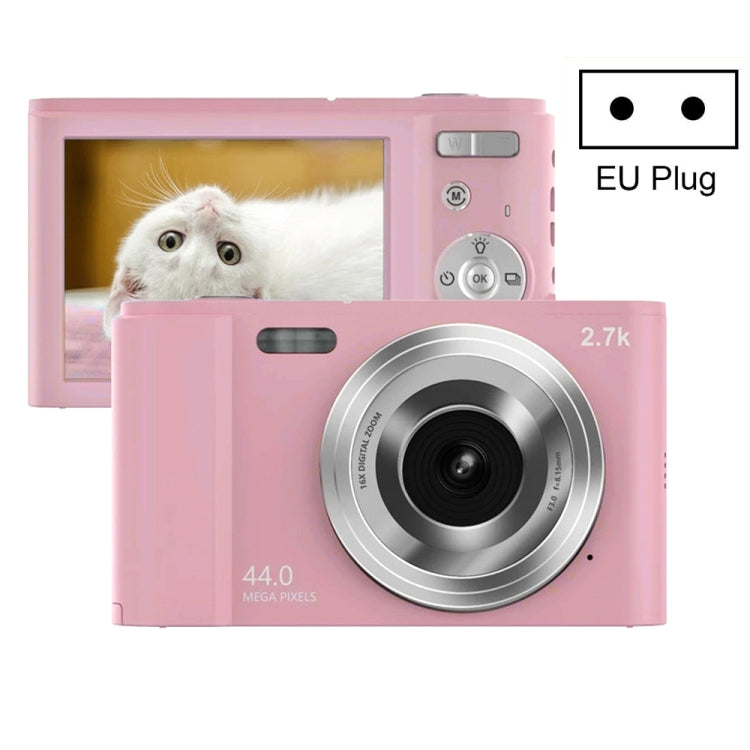 DC302 2.88 inch 44MP 16X Zoom 2.7K Full HD Digital Camera Children Card Camera, EU Plug (Pink) - Children Cameras by buy2fix | Online Shopping UK | buy2fix