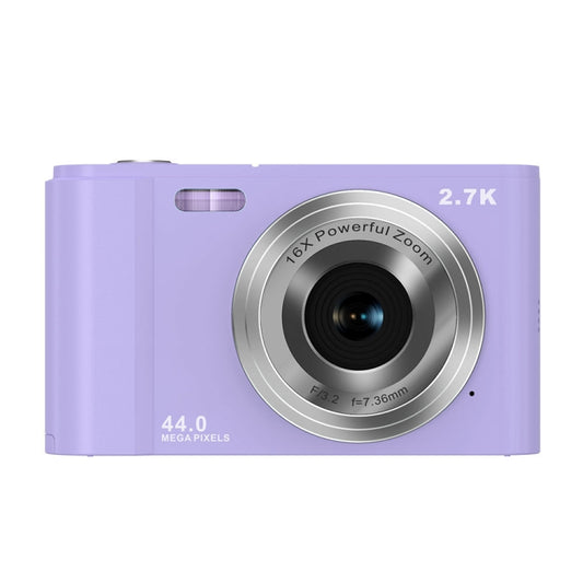 DC302 2.88 inch 44MP 16X Zoom 2.7K Full HD Digital Camera Children Card Camera, EU Plug (Purple) by buy2fix