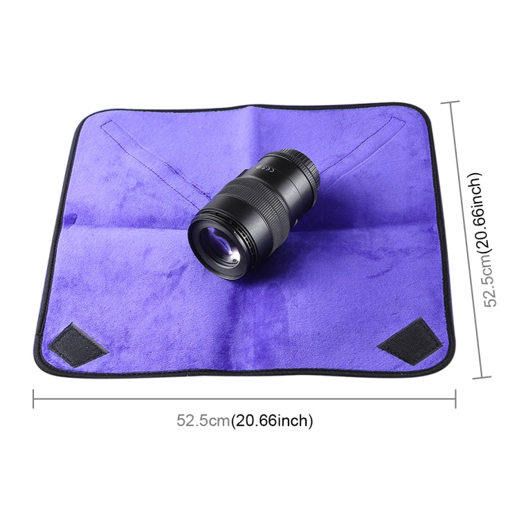 Hundred-folding Cloth Photography Camera SLR Liner Lens Bag Thickening Wrapped Cloth Plus Velvet, Size: 55x55cm (Purple) by buy2fix