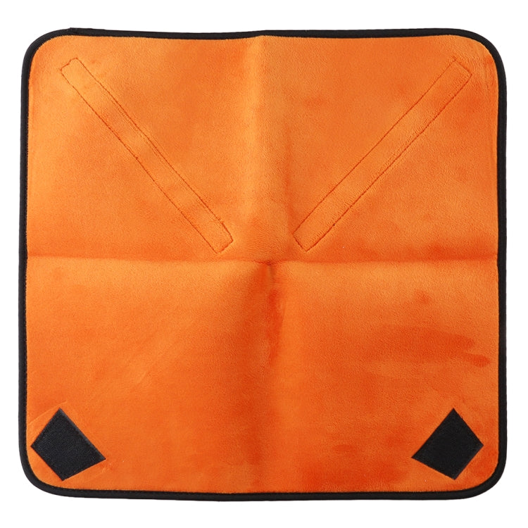 Hundred-folding Cloth Photography Camera SLR Liner Lens Bag Thickening Wrapped Cloth Plus Velvet, Size: 40x40cm (Orange) - Lens Bag by buy2fix | Online Shopping UK | buy2fix