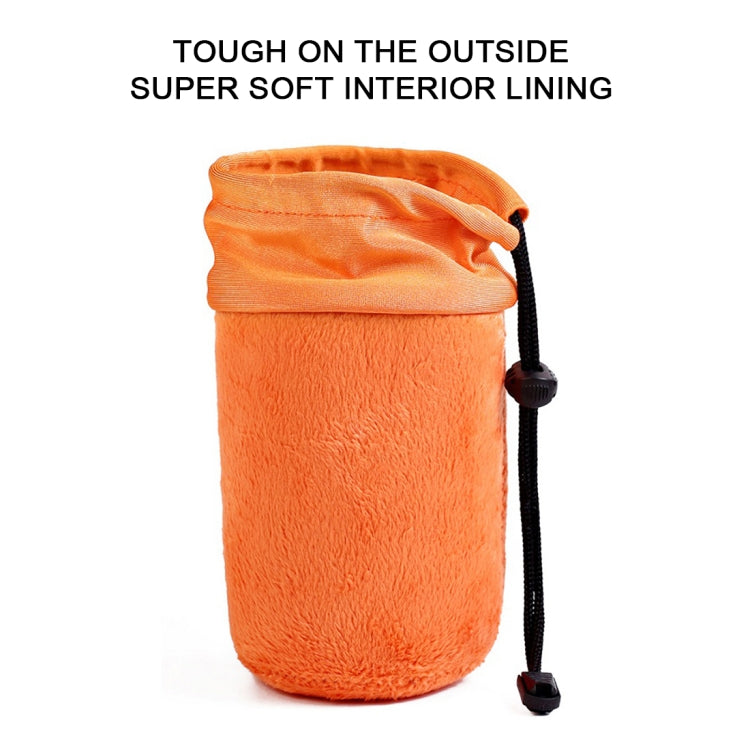4 in 1 SLR Camera Lens Bag Micro Single Lens Bag Lens Inner Bile Bag Waterproof Protective Case Plus Velvet Thickening (Orange) - Lens Bag by buy2fix | Online Shopping UK | buy2fix