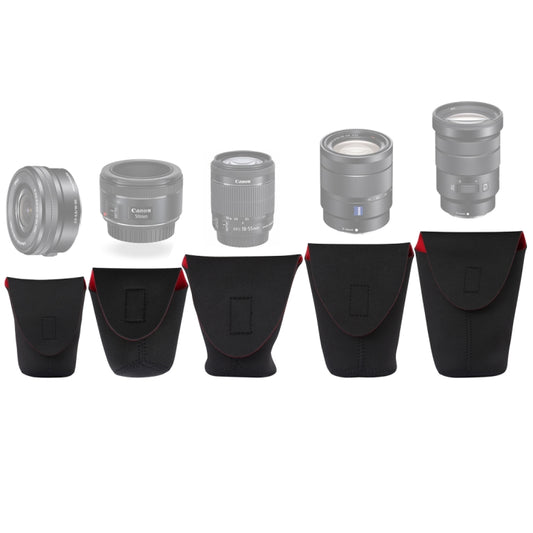 5 in 1 SLR Camera Lens Package Thickening Shockproof Neoprene Lens Storage Bag Sticky Deduction by buy2fix