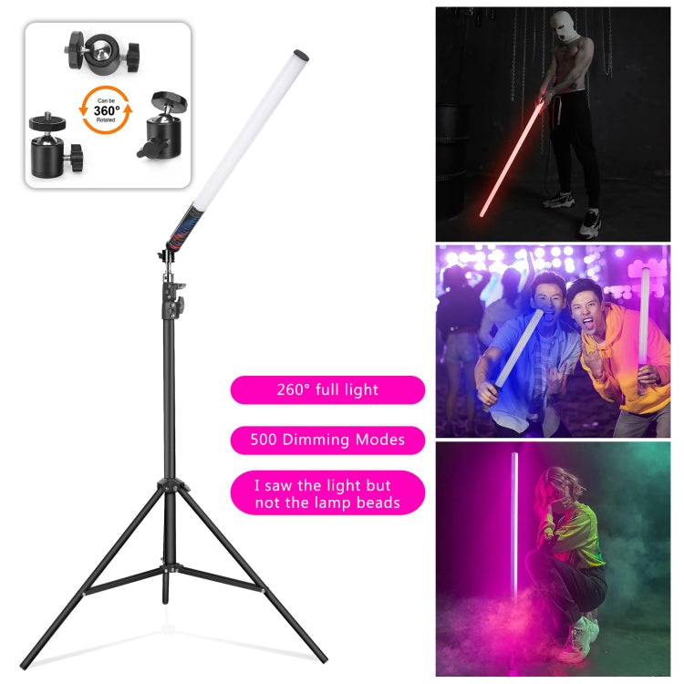 LUXCeO Mood1 85cm RGB Colorful Atmosphere Rhythm LED Stick Handheld Video Photo Fill Light, No Tripod - by LUXCeO | Online Shopping UK | buy2fix
