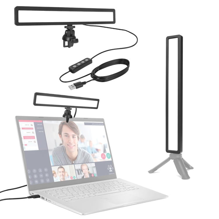 LUXCeO WS66 USB LED Live Video Light 2500K-9000K Bi-color Laptop Conference Fill Light - by LUXCeO | Online Shopping UK | buy2fix