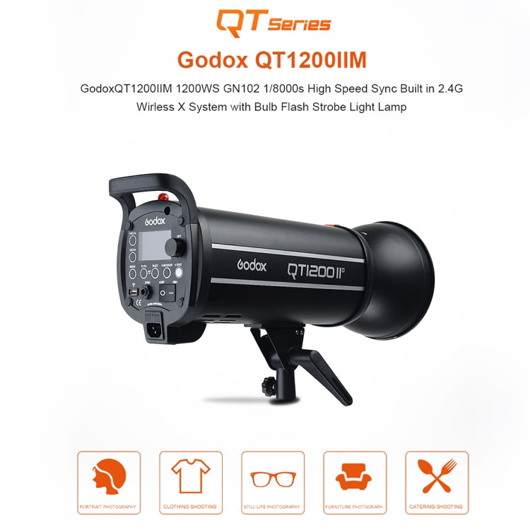 Godox QT1200IIM 1200Ws 1/8000s High Speed Strobe Studio Flash Light(EU Plug) - Shoe Mount Flashes by Godox | Online Shopping UK | buy2fix