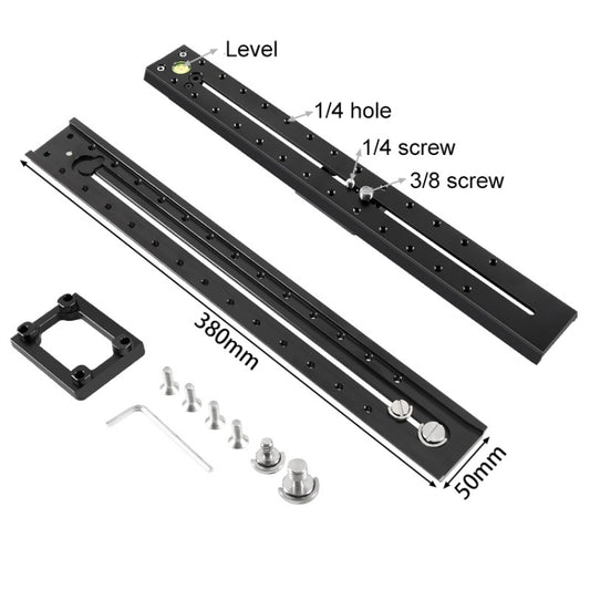 BEXIN VR-380L 380mm Length Aluminum Alloy Extended Quick Release Plate for Manfrotto / Sachtler(Black) by BEXIN