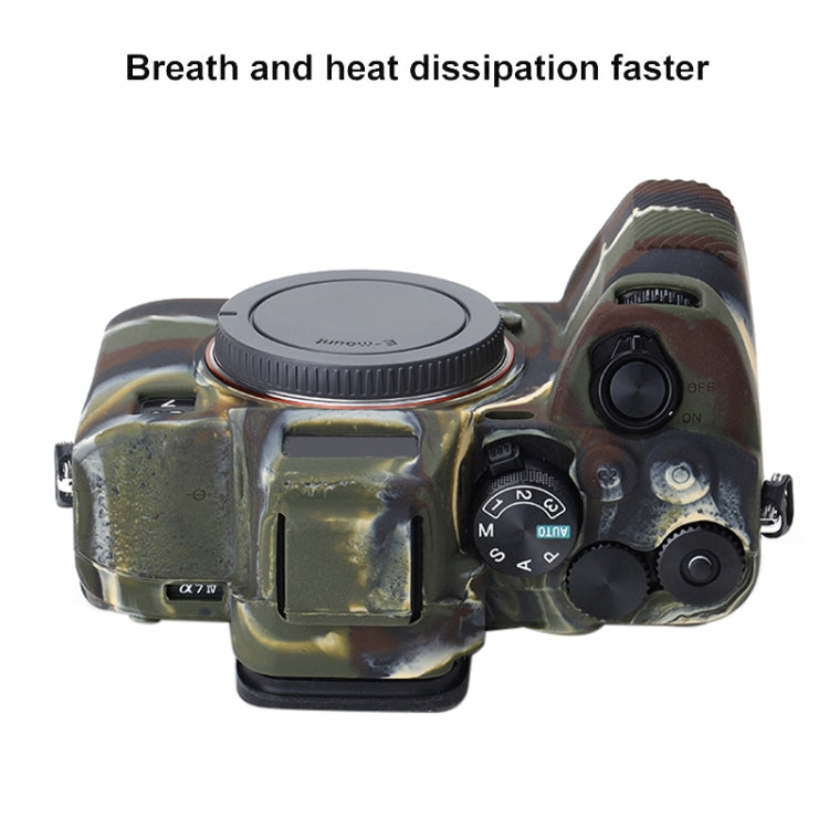 Soft Silicone Protective Case for Sony A7 IV (Camouflage) by buy2fix