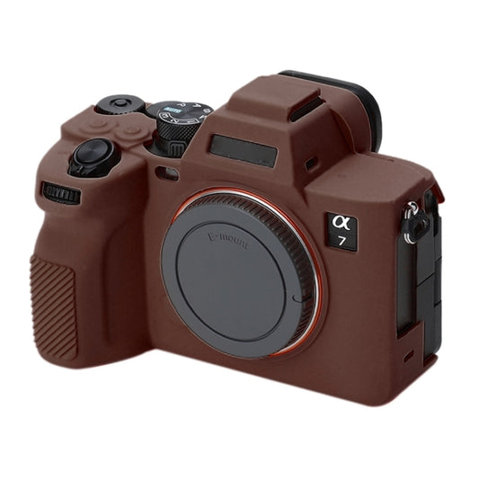 Soft Silicone Protective Case for Sony A7 IV (Coffee) - Protective Case by buy2fix | Online Shopping UK | buy2fix