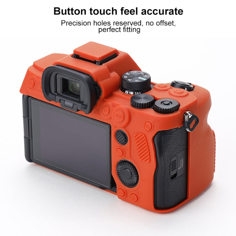 Soft Silicone Protective Case for Sony A7 IV (Orange) - Protective Case by buy2fix | Online Shopping UK | buy2fix