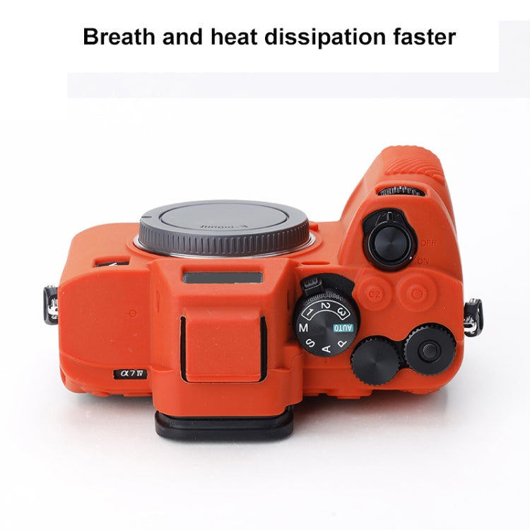 Soft Silicone Protective Case for Sony A7 IV (Orange) - Protective Case by buy2fix | Online Shopping UK | buy2fix