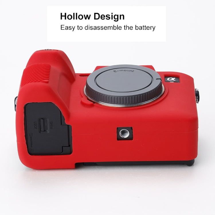 Soft Silicone Protective Case for Sony A7 IV (Red) - Protective Case by buy2fix | Online Shopping UK | buy2fix