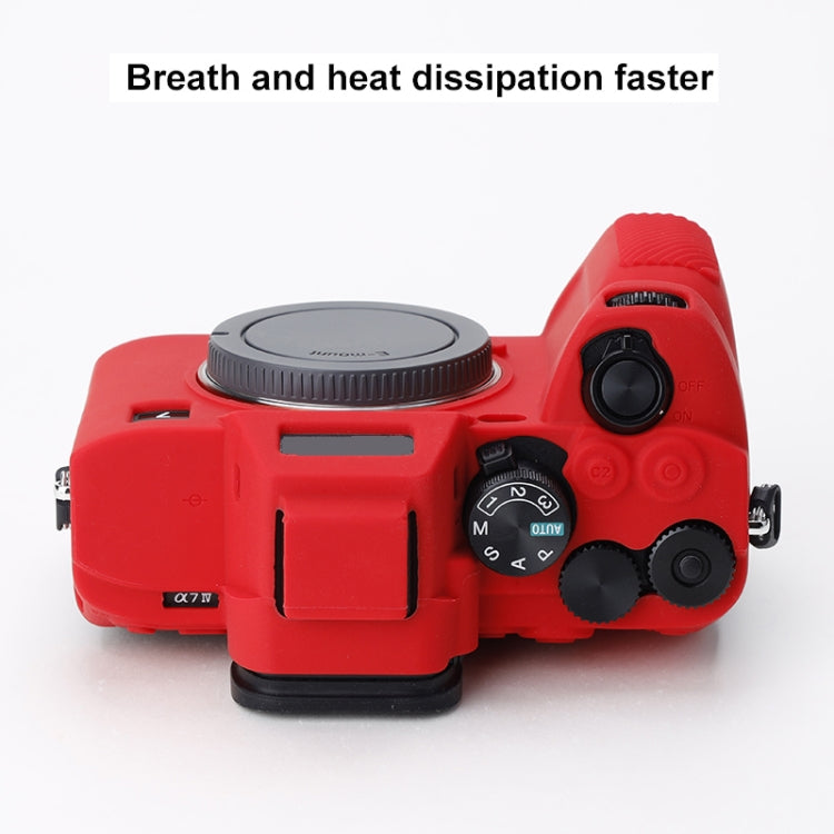 Soft Silicone Protective Case for Sony A7 IV (Red) - Protective Case by buy2fix | Online Shopping UK | buy2fix