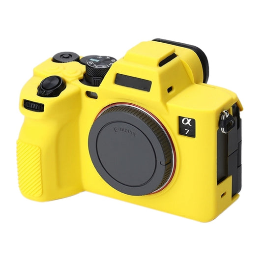 Soft Silicone Protective Case for Sony A7 IV (Yellow) by buy2fix