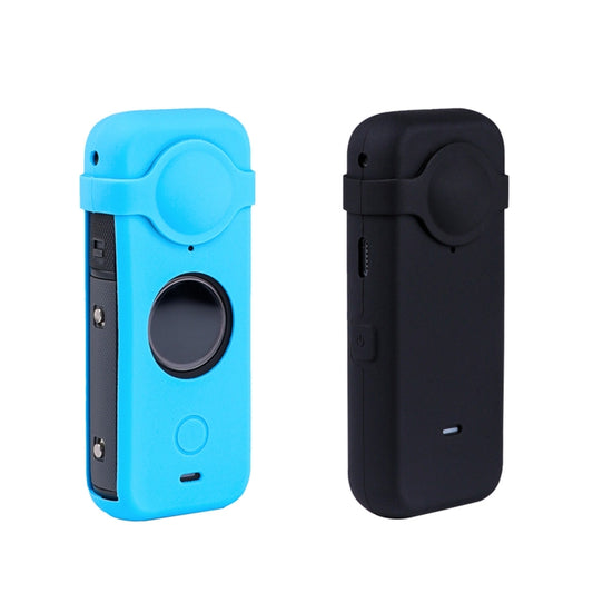 Full Body Dust-proof Silicone Case with Lens Cover for Insta360 ONE X2(Black) by buy2fix