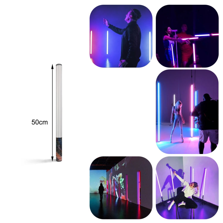 LUXCeO Mood1 50cm RGB Colorful Atmosphere Rhythm LED Stick Handheld Video Photo Fill Light with Tripod - by LUXCeO | Online Shopping UK | buy2fix