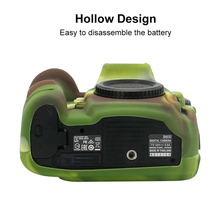 Soft Silicone Protective Case for Nikon D810 (Camouflage) by buy2fix