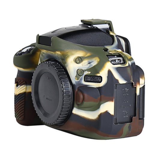 Soft Silicone Protective Case for Nikon D5200 (Camouflage) by buy2fix