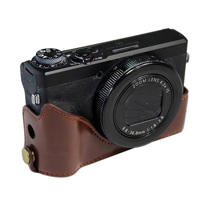 1/4 inch Thread PU Leather Camera Half Case Base for Canon G7 X Mark III / G7 X3 (Black) - Half Case by buy2fix | Online Shopping UK | buy2fix