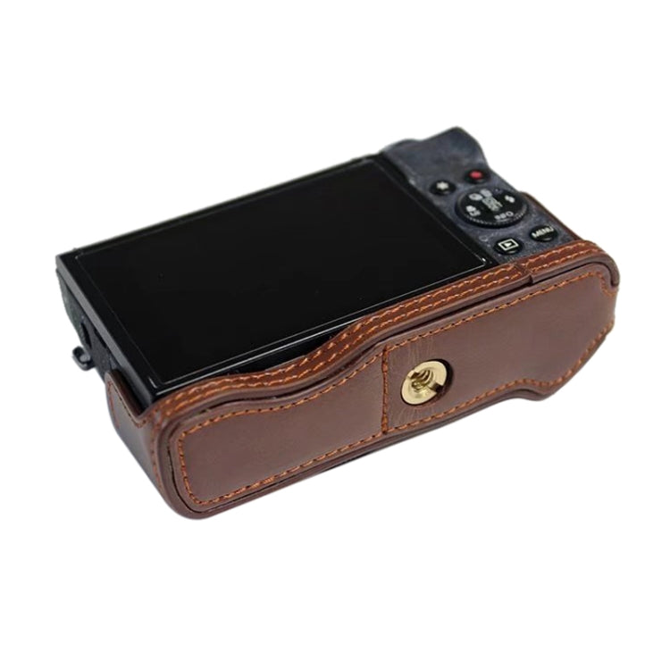 1/4 inch Thread PU Leather Camera Half Case Base for Canon G7 X Mark III / G7 X3 (Black) - Half Case by buy2fix | Online Shopping UK | buy2fix