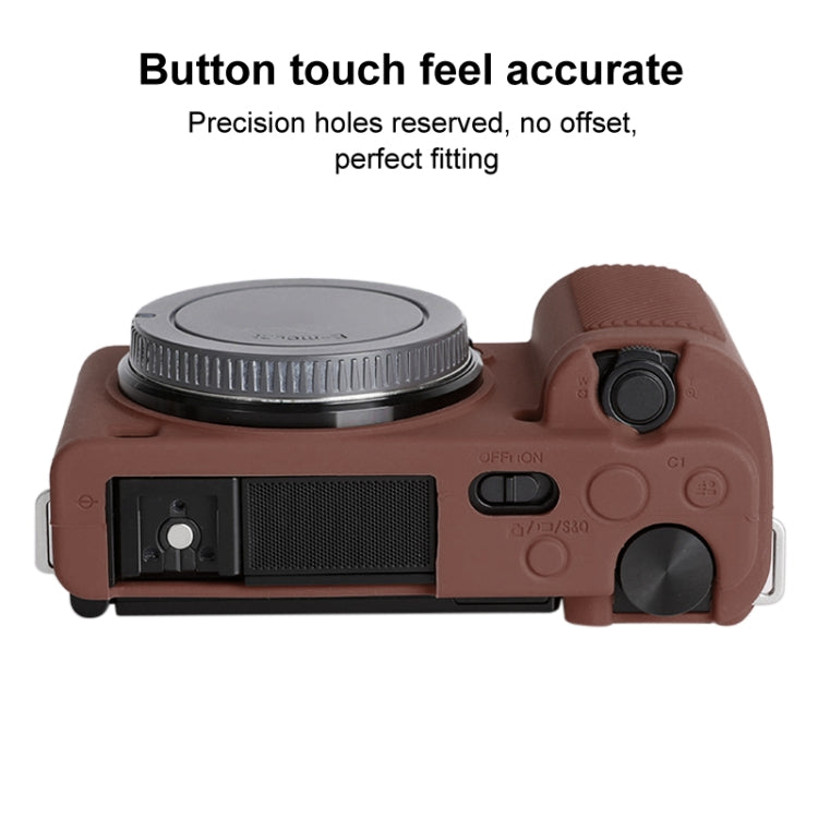 For Sony ZV-E10 Soft Silicone Protective Case (Coffee) - Protective Case by buy2fix | Online Shopping UK | buy2fix