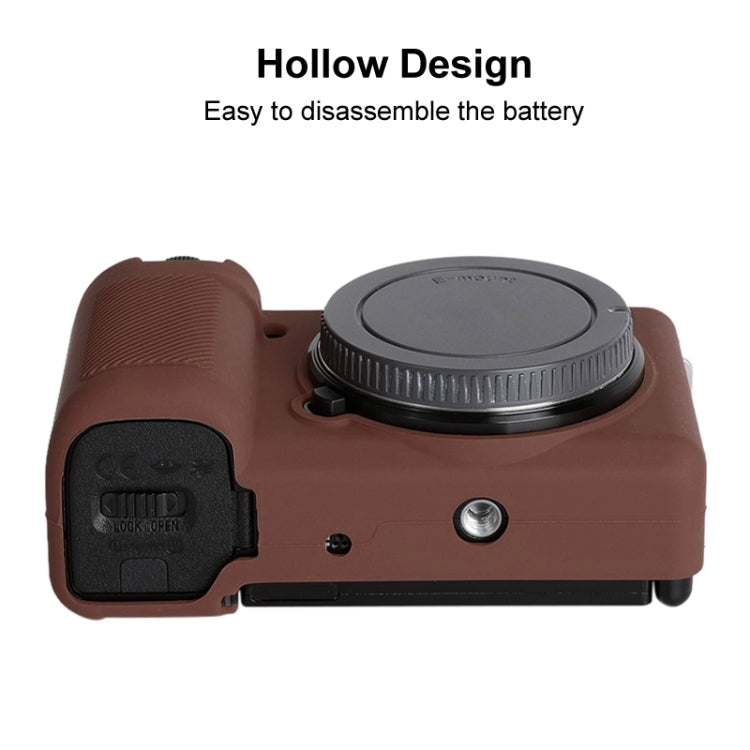 For Sony ZV-E10 Soft Silicone Protective Case (Coffee) - Protective Case by buy2fix | Online Shopping UK | buy2fix