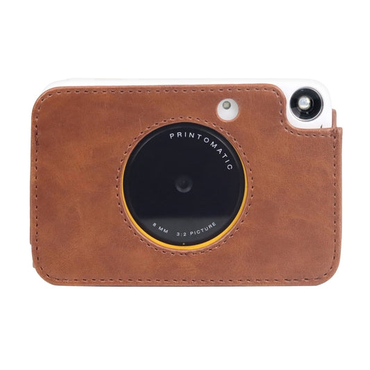For Kodak PRINTOMATIC Full Body Camera PU Leather Case Bag with Strap (Brown) - Leather Bag by buy2fix | Online Shopping UK | buy2fix