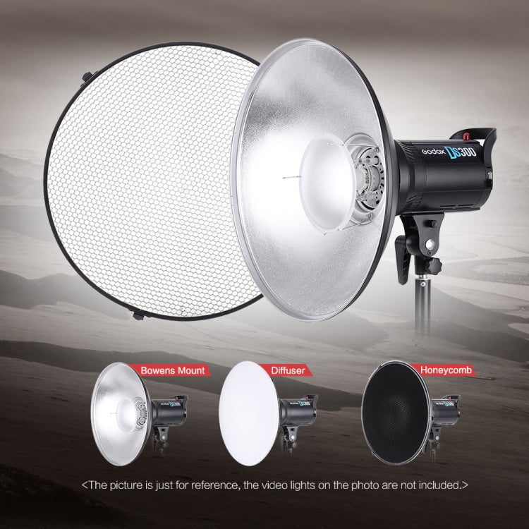 Godox RS55CM 55cm Studio White Beauty Dish Reflector Bowens Mount Diffuser - by Godox | Online Shopping UK | buy2fix