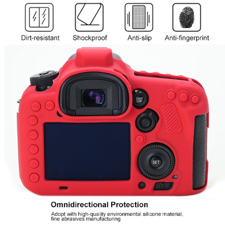 For Canon EOS 7D Mark II Soft Silicone Protective Case (Red) - Protective Case by buy2fix | Online Shopping UK | buy2fix