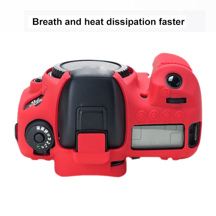 For Canon EOS 7D Mark II Soft Silicone Protective Case (Red) - Protective Case by buy2fix | Online Shopping UK | buy2fix