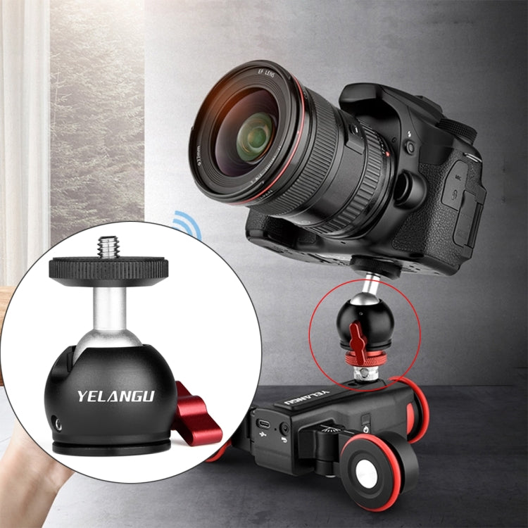 YELANGU 360 Degree Panoramic Metal Tripod Ball Head Adapter for Dolly Car (Black) by YELANGU