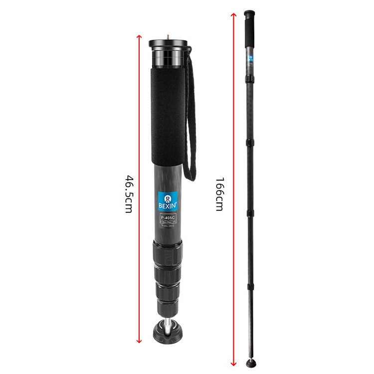 BEXIN P405C Camera Carbon Fiber Monopod Travel Live Selfie Bracket Holder - Monopods by BEXIN | Online Shopping UK | buy2fix