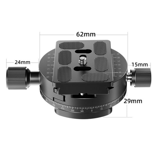 BEXIN QJ08-S Panoramic Rotary Quick Release Clamp Base Tripod Mount with Quick Release Plate by BEXIN