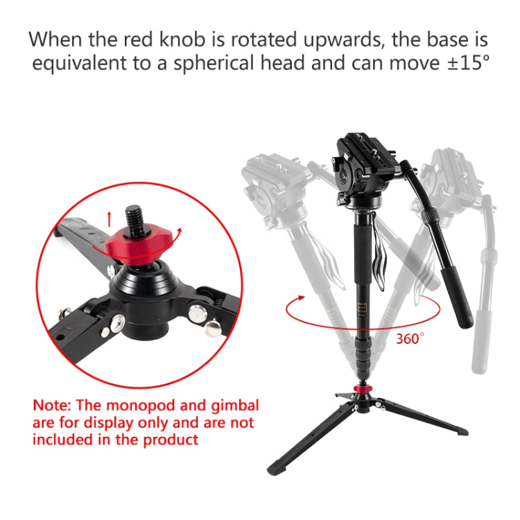 BEXIN ST-3 Three Feet Monopod Stand Base Mini Desktop Tripod by BEXIN