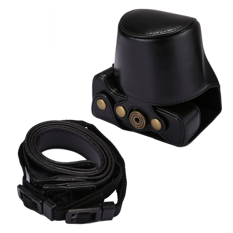 Full Body Camera PU Leather Case Bag with Strap for Canon EOS M5 (Black) by buy2fix