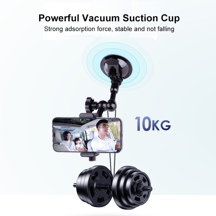 27cm Single Suction Cup Articulating Friction Magic Arm Phone Clamp Mount (Black) by buy2fix