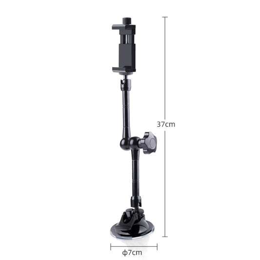 37cm Single Suction Cup Articulating Friction Magic Arm Phone Clamp Mount(Black) - Holder by buy2fix | Online Shopping UK | buy2fix
