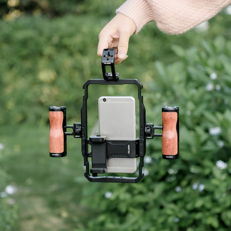 YELANGU LW-B01-3 Handheld Video Stabilizer Top Handle with Cold Shoes for LW-B01 Cage by YELANGU