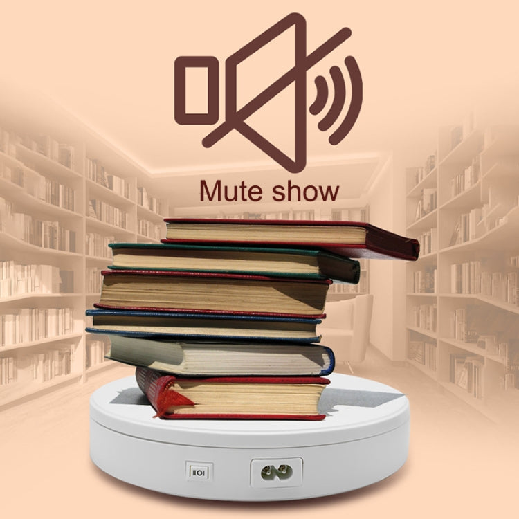 22cm Electric Rotating Turntable Display Stand Live Video Shooting Props Turntable Jewelry Shoes Display Platform, EU Plug (Black) by buy2fix