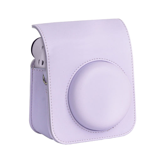 For FUJIFILM instax mini 12 Full Body Leather Case Camera Bag with Strap (Purple) by buy2fix