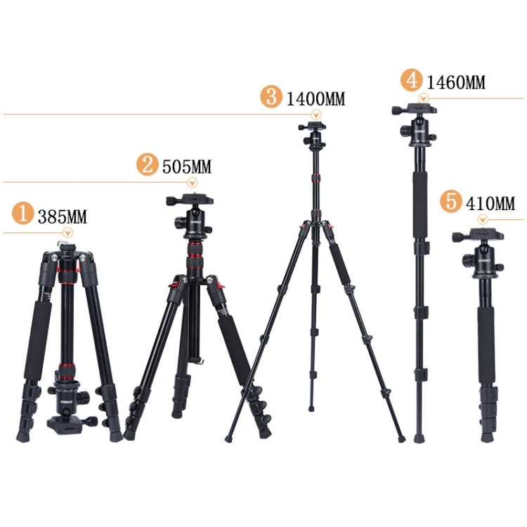 TRIOPO Oubao A-208S Adjustable Portable Aluminum Alloy Tripod with Ball Head for SLR Camera - Tripods by TRIOPO | Online Shopping UK | buy2fix