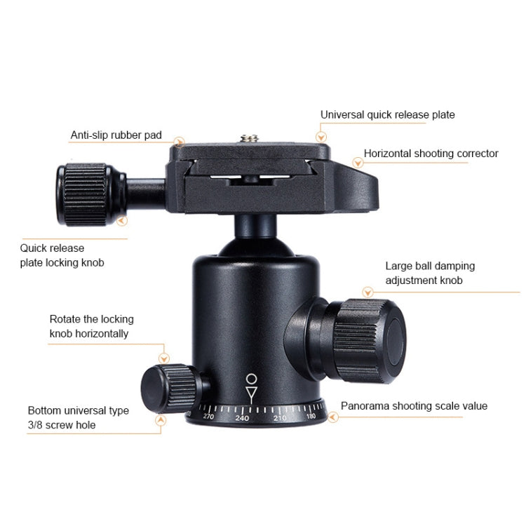 TRIOPO Oubao A-208S Adjustable Portable Aluminum Alloy Tripod with Ball Head for SLR Camera - Tripods by TRIOPO | Online Shopping UK | buy2fix