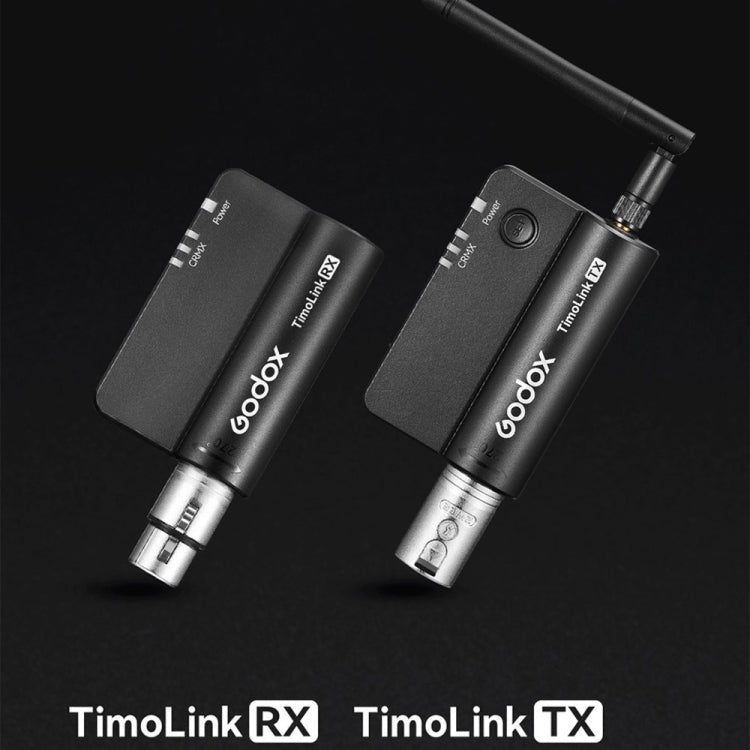 Godox TimoLink TX & RX Wireless DMX Transmitter & Receiver (Black) - by Godox | Online Shopping UK | buy2fix