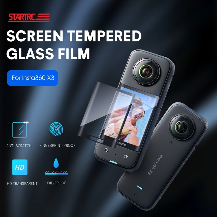 For Insta360 X3 STARTRC 2pcs Curved HD Explosion-proof Soft Film - Protective Film & Stickers by STARTRC | Online Shopping UK | buy2fix