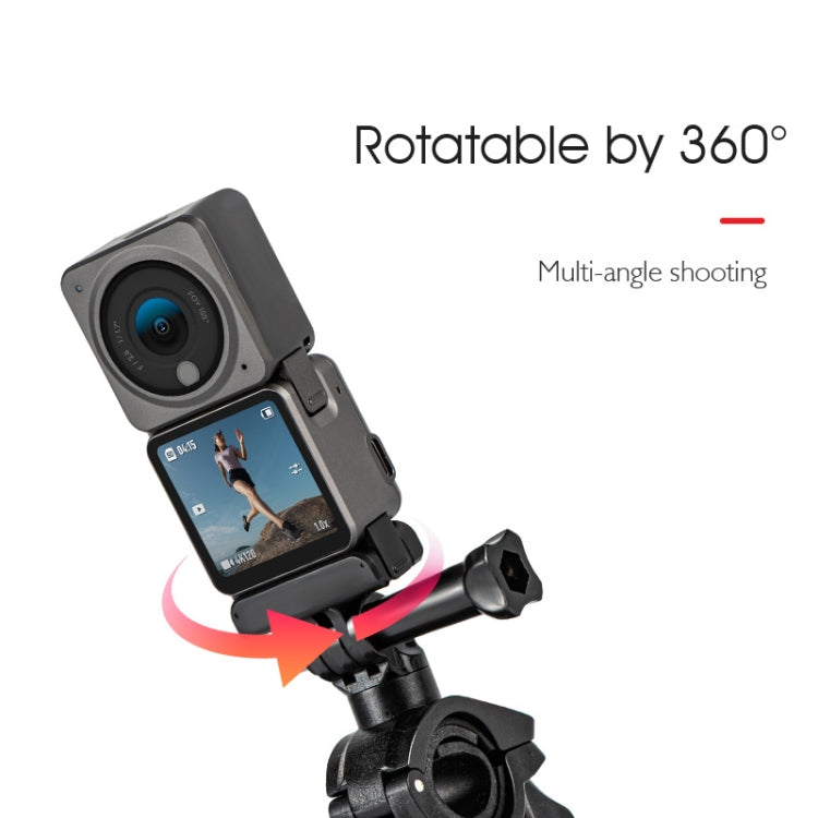STARTRC Upgrade Bike Handlebar Fixed Mount Holder For DJI OSMO 360 / Action 3 / Action 2 / OSMO Action (Black) - Mount & Holder by STARTRC | Online Shopping UK | buy2fix